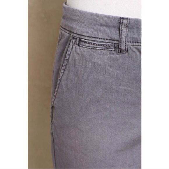 NEW Anthropologie Pilcro Stet Gray Relaxed Fit Cropped Chino Capri Pants Size 31 - Picture 5 of 5